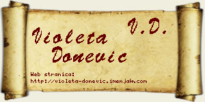Violeta Donević vizit kartica
